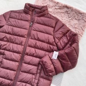 Old Navy Kids Puffer Coat Packable Burgundy Red NEW 8 Travel Winter
